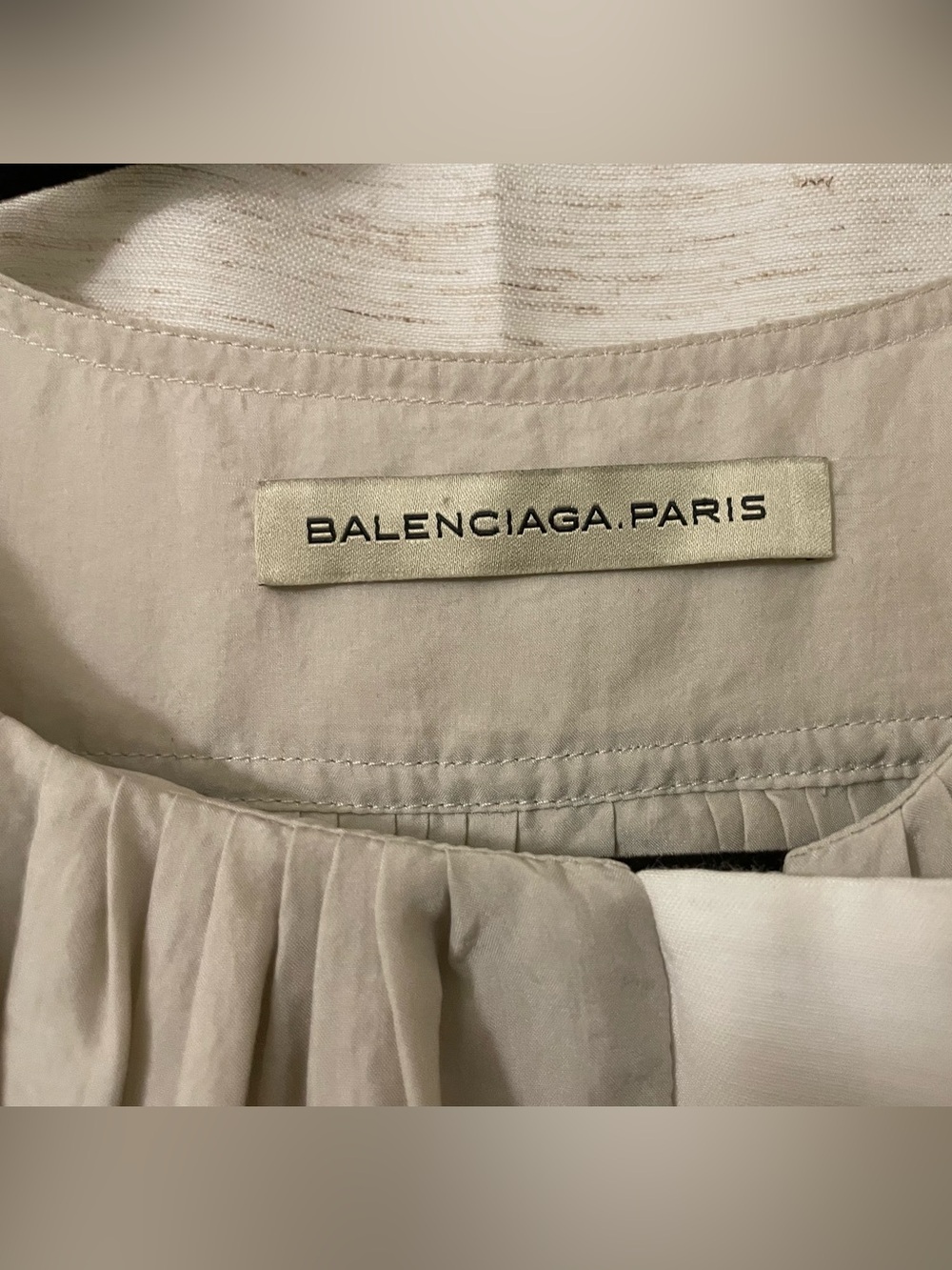 Balenciaga Women’s 42 Cream tunic dress Silk Lined Italy - Picture 3 of 7